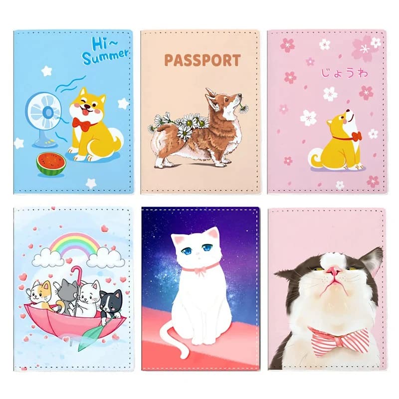 Accessori da viaggio Custodia per passaporto in pelle Anime Cartoon Custodia per passaporto carina ID da donna Porta indirizzo per carta bancaria Portafoglio per biglietti per ragazze
