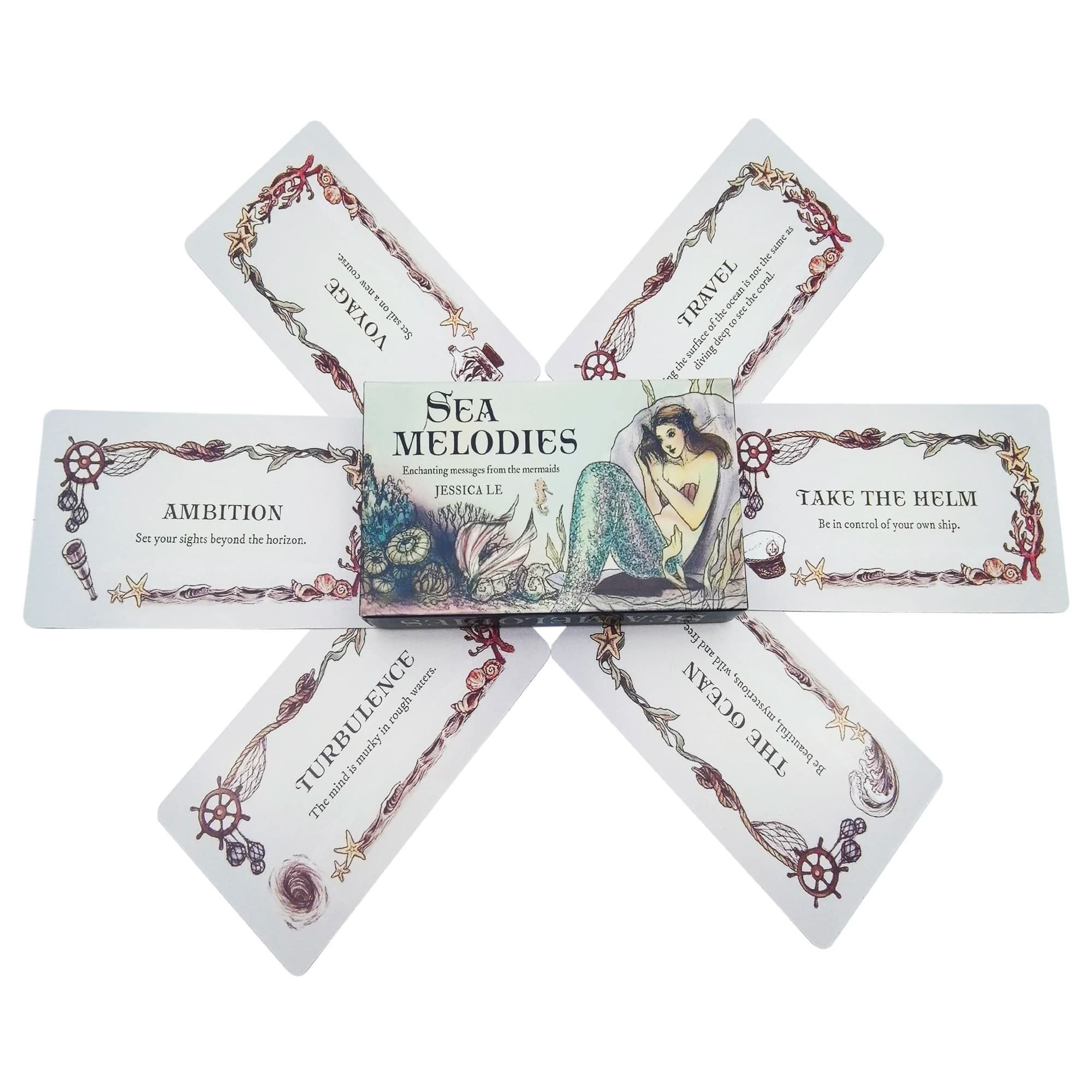 Melodie marine Carte Oracle Un mazzo da 40 messaggi delle sirene Tarocchi Visioni inglesi Divinazione Edizione Borad Giochi di gioco regalo