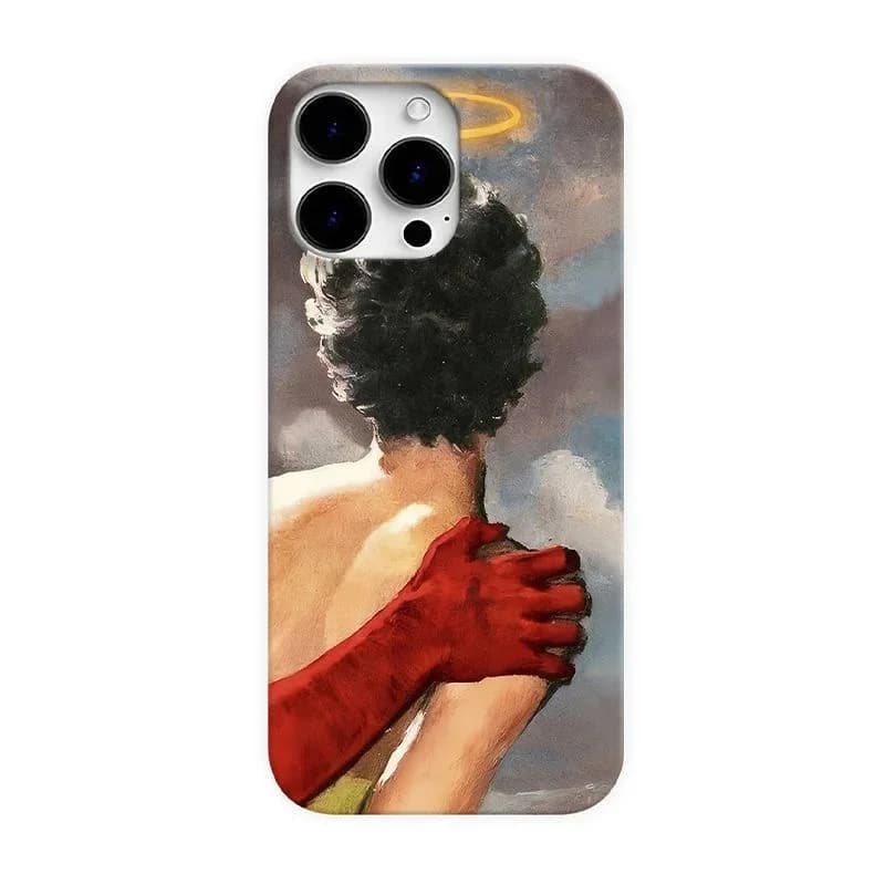 Cover per telefono in acrilico con design artistico rosso coreano per IPHONE 17 Air 16E 15 PROMAX 14 Plus 13 12 MINI 11 PRO 16Plus XR XS MAX