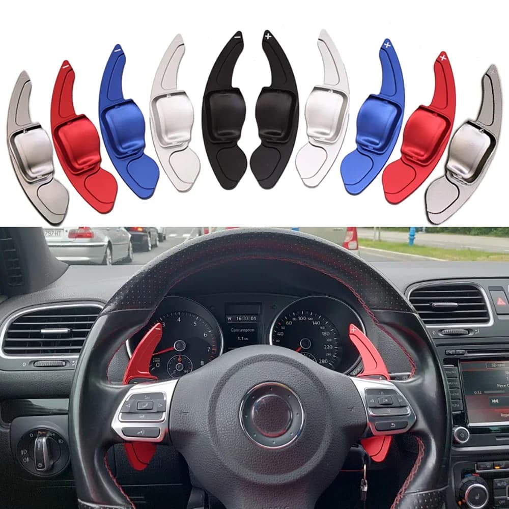 Volante Paddle Estensione Del Cambio Della Copertura Per VW Golf 5 6 MK6 GTI R Jetta MK5 Passat B6 B7 CC Polo Sharan Tiguan 2 Pz/se