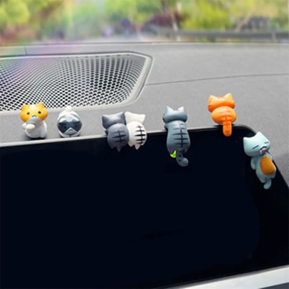 Modello giocattolo figurine di gatti decorazione del computer micro paesaggio schermo bordo decorazione bambola in PVC cartone animato cruscotto auto ornamento