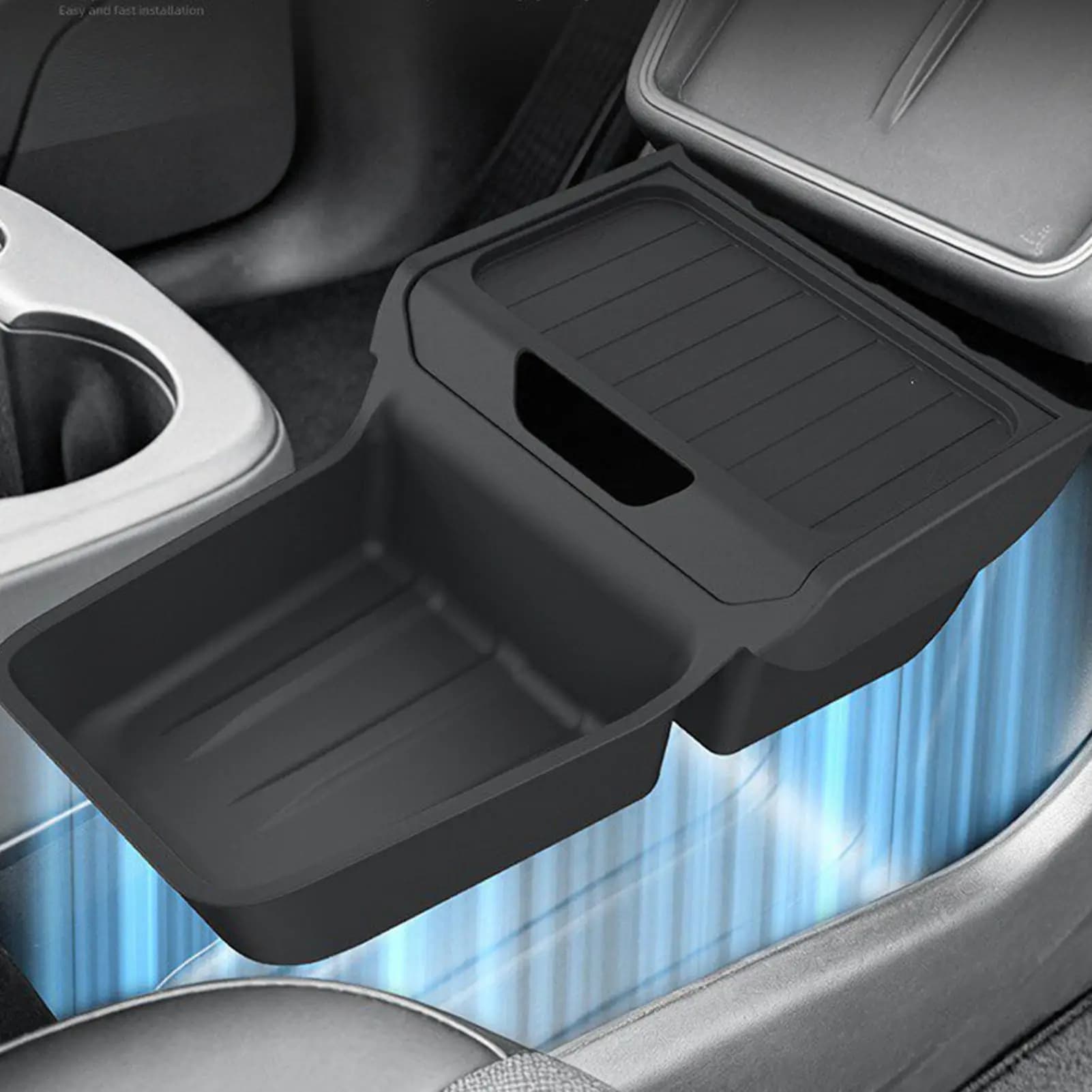Easy Installation Car Central Storage Organizer Multifunctional Console Box For Model Y Standard Road Trip Phone Snack Tissue