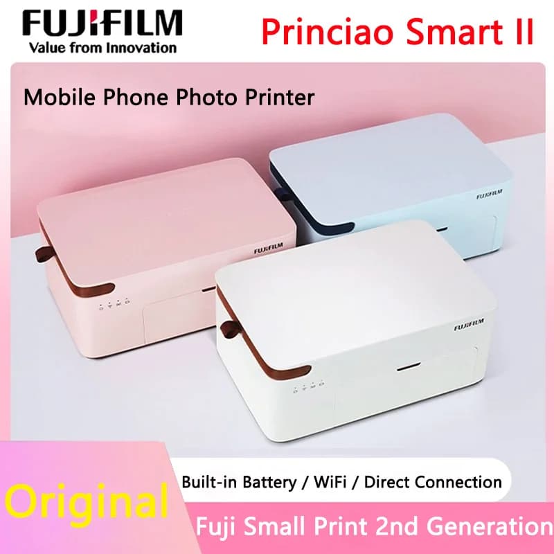 New Printer Fujifilm Princiao Smart II Mobile Phone Photo Printer WIFI Portable APP Thermal Sublimation Printing ID Photo
