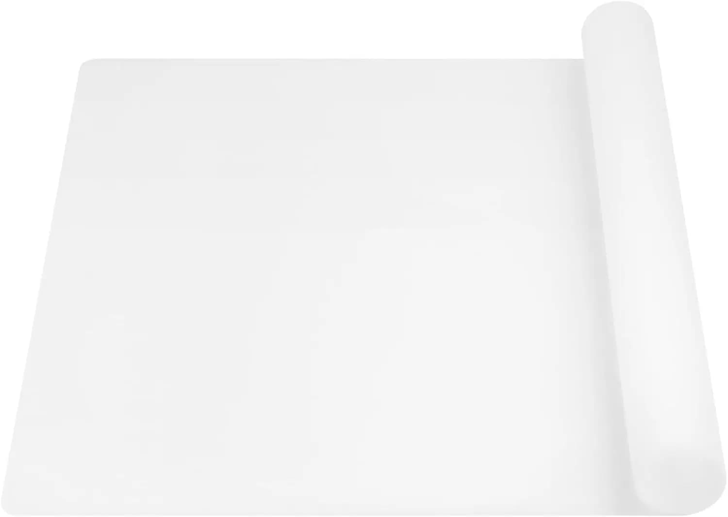 Tappetino in Silicone Resistente al Calore per Piano Cucina, Protezione Antiscivolo per Friggitrici ad Aria e Caffettiere, Bianco Traslucido