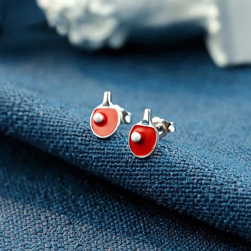Nuovi orecchini originali personalizzati per racchetta da ping pong Semplice design di nicchia Tendenza moda Piccolo regalo di compleanno