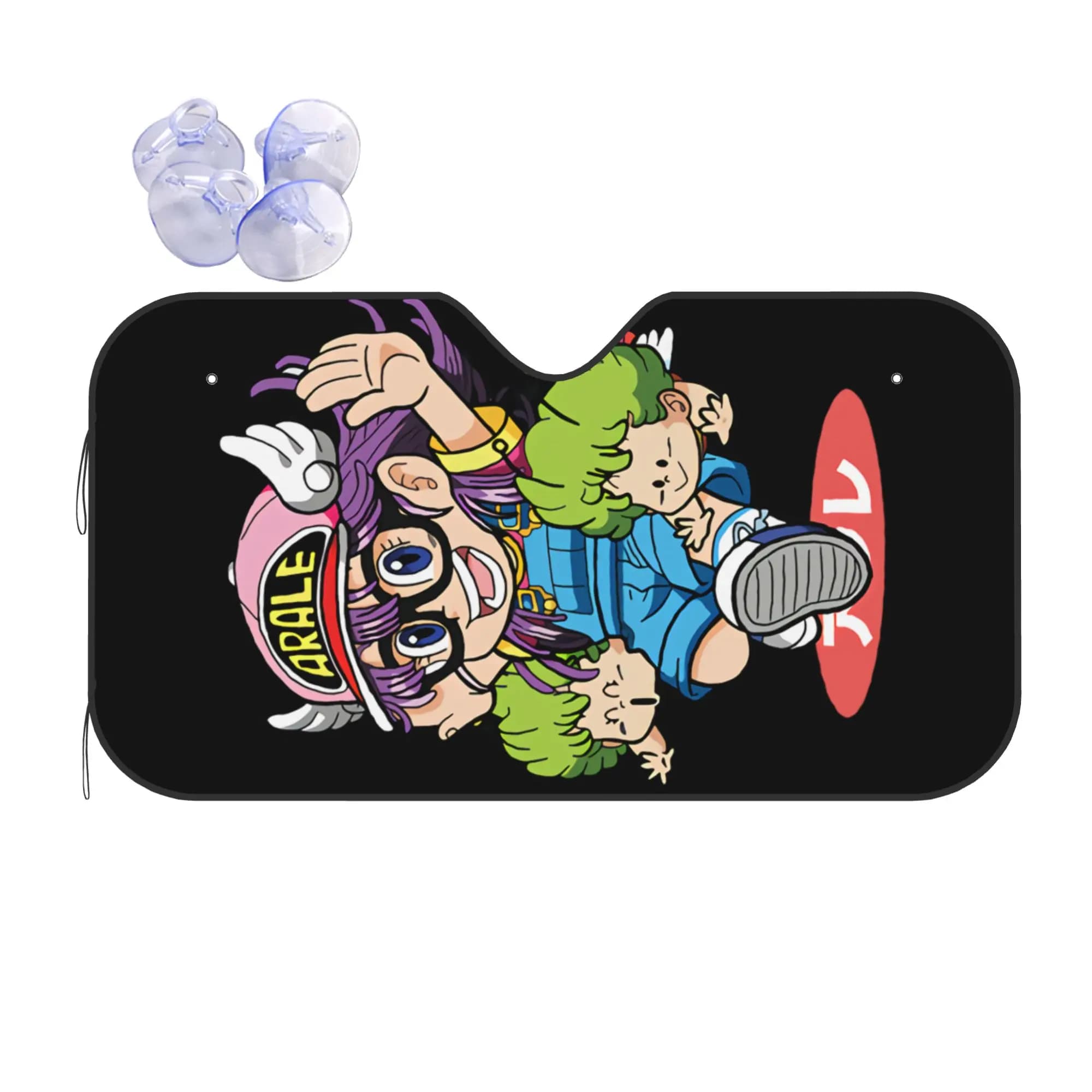 Arale Norimakis Japanese Dr Slump Car Front Windshield Sun Visor UV Protection Car Sun Shade Aluminum Foil Car Sunshade