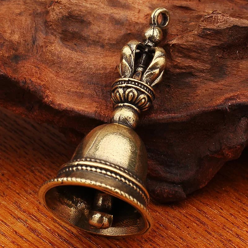 1PC Tibetan Style Wind Bell Drop Chime Hanging Pendant Die Cast Handicraft for Home Car Meditation Feng Shui Ornament Decor