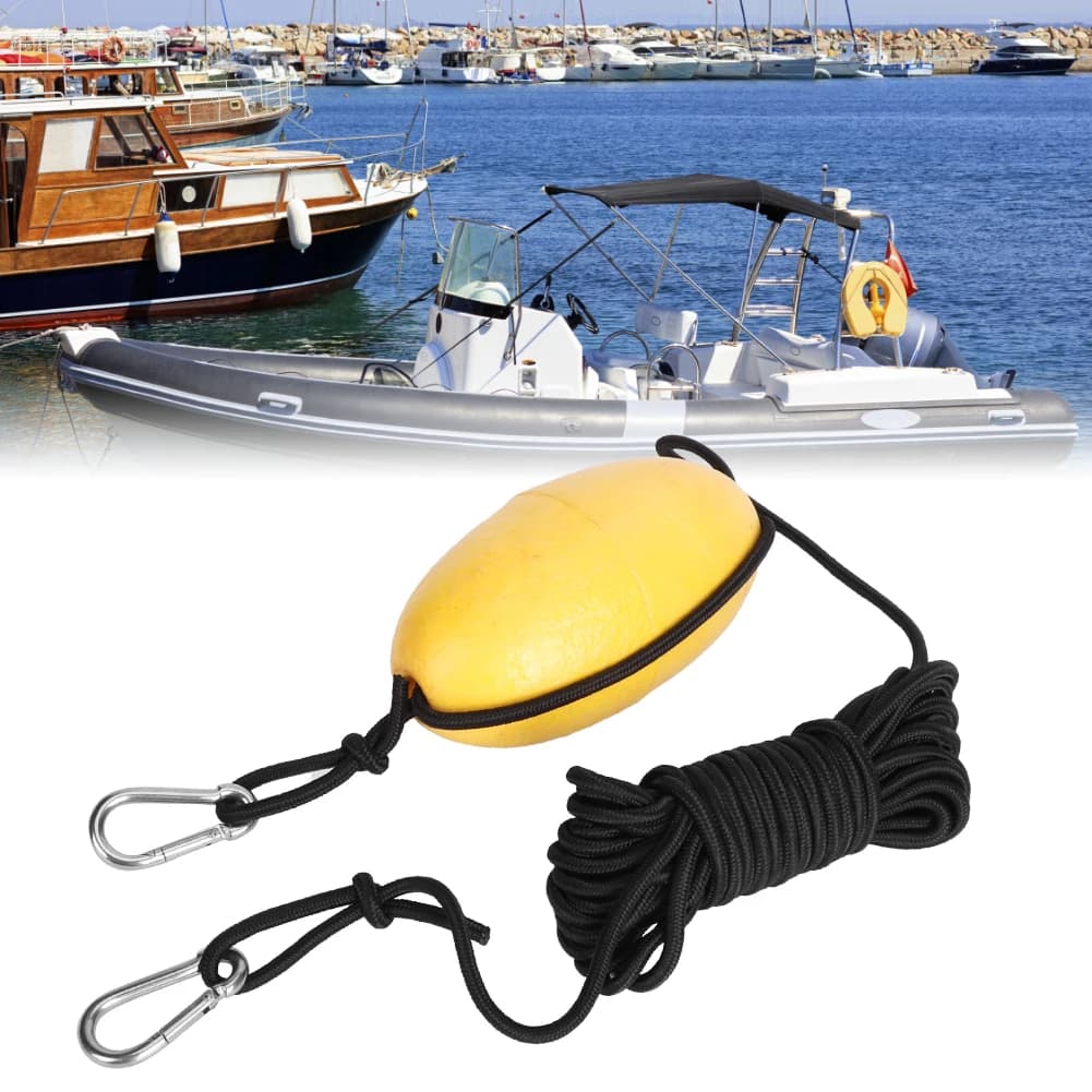 9.8m/32.2ft Fishing Drift Anchor Throw Line Sea Drogue Portable Buoy Accessory for Marine Boat Yacht Kayak Drift Yacht Accessory
