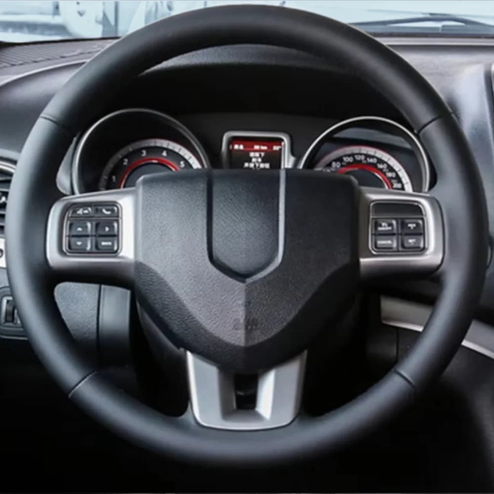 Coprivolante per auto nero coprivolante in microfibra fai-da-te traspirante per Dodge Charger/Challenger 2011-2014 accessori per auto