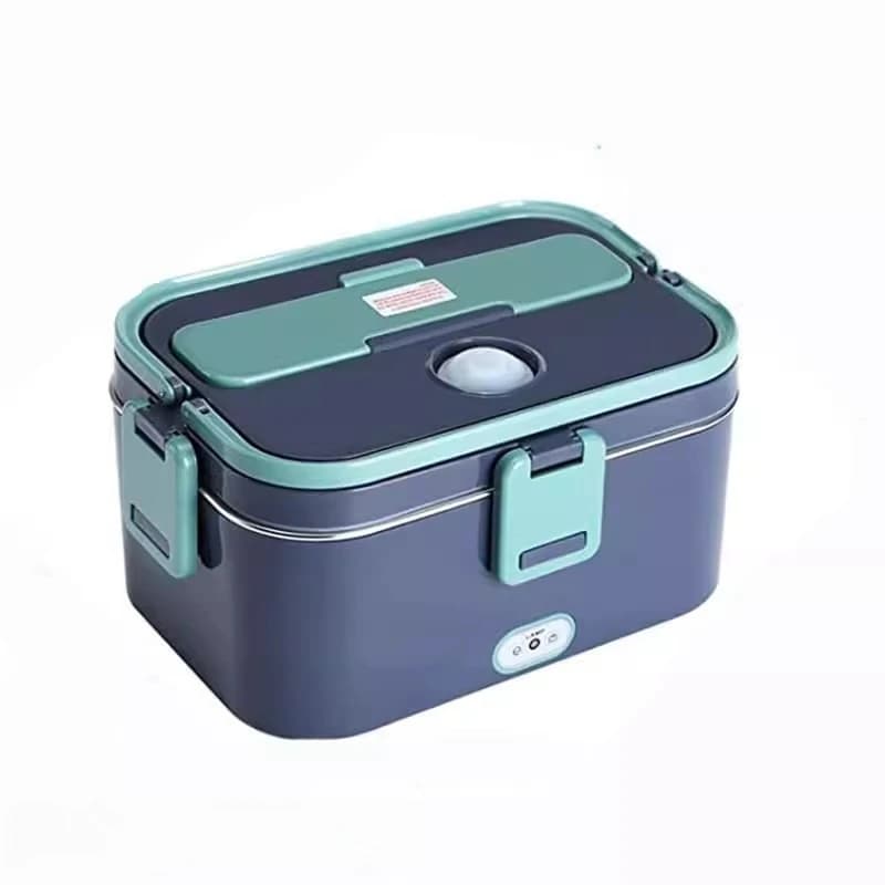Contenitore per il pranzo elettrico a doppio scopo montato su auto da 1,8 litri, contenitore per il pranzo con riscaldamento senza acqua plug-in, manufatto per pasti caldi