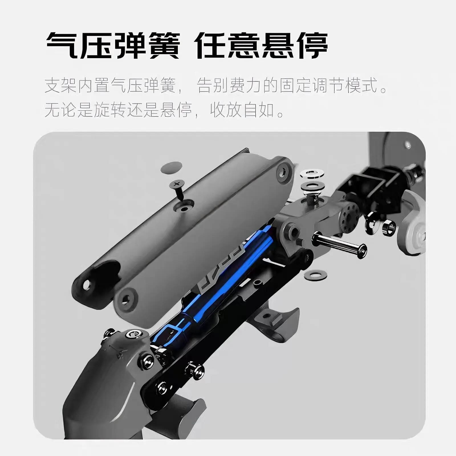 Industrial Machine Tool LCD Monitor Stand Wall Mount Retractable Lifting Bracket Integrated Keyboard Support Hanger