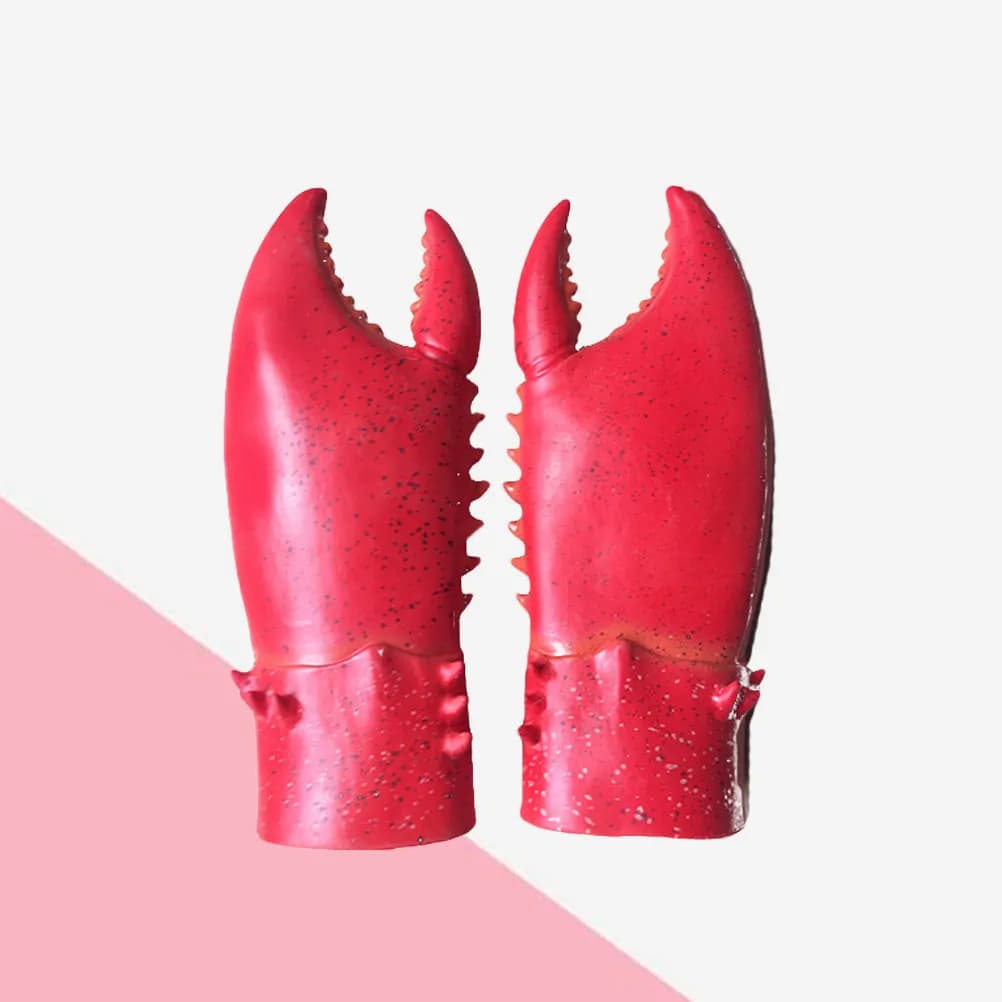 Guanti da Scorpione per Halloween, Mani Spaventose in Lattice Rosso, Accessori per Costume, Festa in Maschera, Cosplay, Carnevale