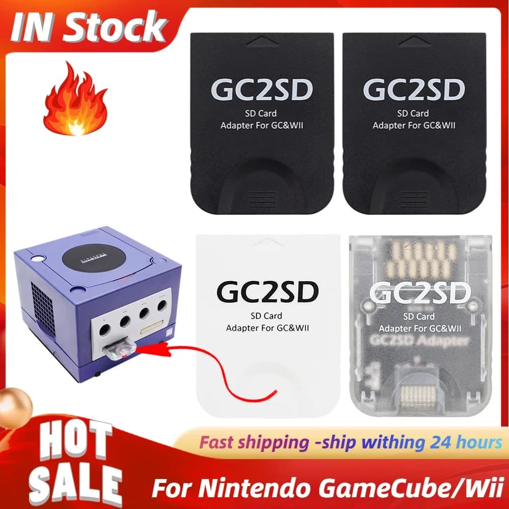 Lettore di schede di memoria Gamecube per Wii 512GB GC2SD adattatore per scheda Micro SD per Nintendo Gamecube e Console Wii accessori per giochi