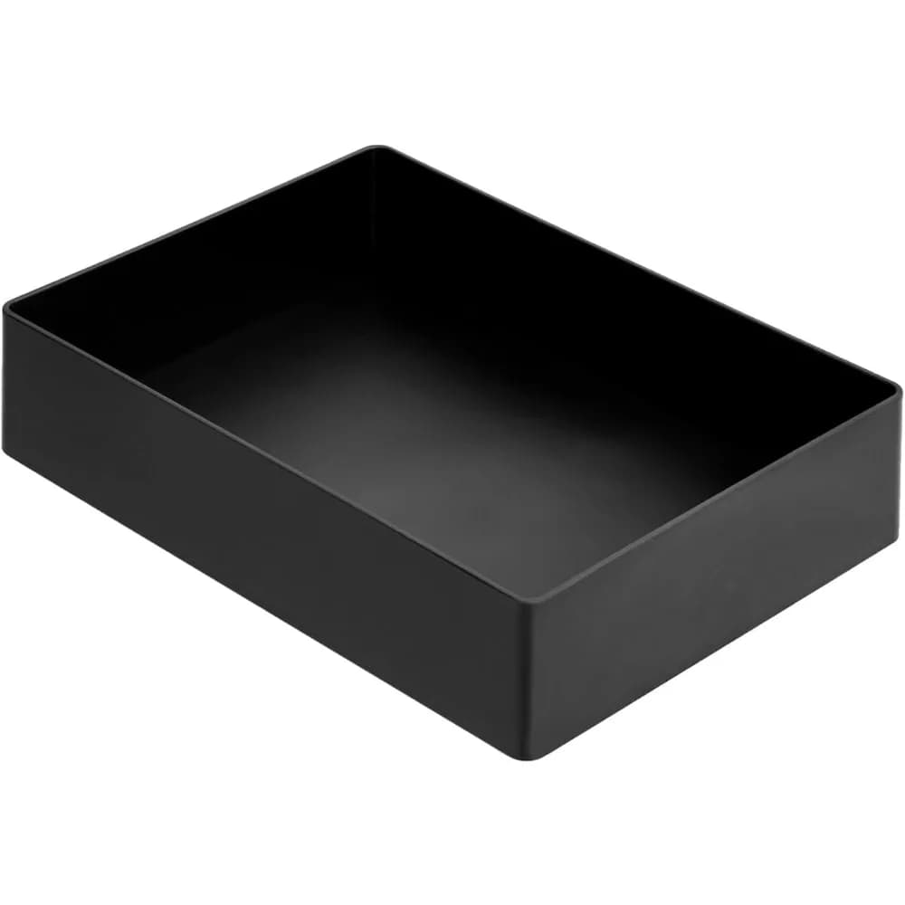 Organizer da scrivania rettangolare in plastica – con vassoi portaoggetti, 9,4 x 6,7 x 2", nero (confezione da 1)