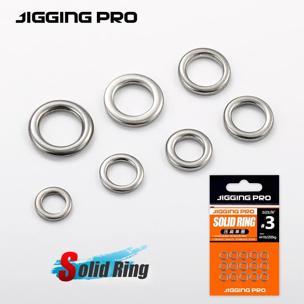 JIGGING PRO Anello solido da pesca Anelli divisi in acciaio inossidabile Esche da pesca Connettori 10/15 pezzi Accessori da pesca