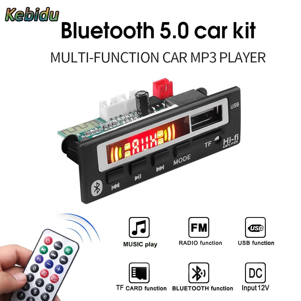 Car Audio USB TF FM Radio Module Wireless Bluetooth 12V MP3 WMA Decoder Board lettore MP3 con telecomando per auto