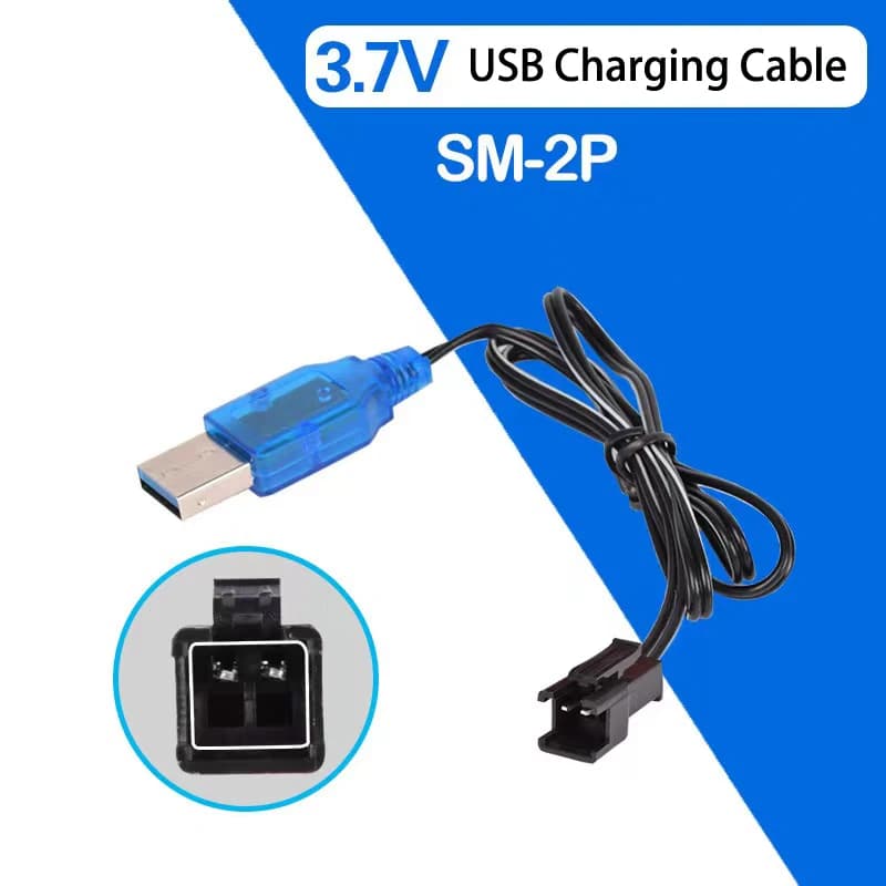 Caricabatteria da 3,7 V Caricabatteria ai polimeri di litio Cavo di ricarica USB XH 2.54 PH2.0 Caricatore con spina SM con indicatore luminoso