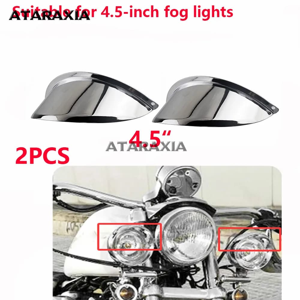 4.5” 4.5inch Motorcycle Passing Lamp Auxiliary lights Visor Headlight Visor Universal Scooter Motorbike Rainproof Headlamp Cover