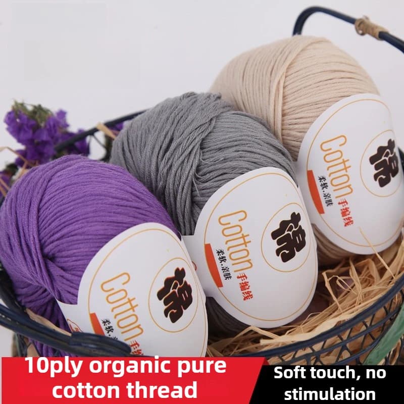 10 strati 100% filato di cotone 250 g/set per lavorare a maglia maglione gancio cappotto sciarpa tessuti a mano cappelli fai da te uncinetto filo per bambini 2mm di spessore morbido