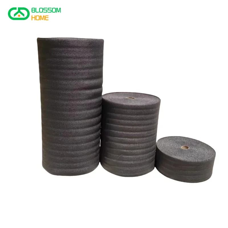 Black EPE Pearled Cotton Roll, 2mm Thickness, 20/30m Length, Pellicle Padded Shock, Width 30/40cm for Protection Products
