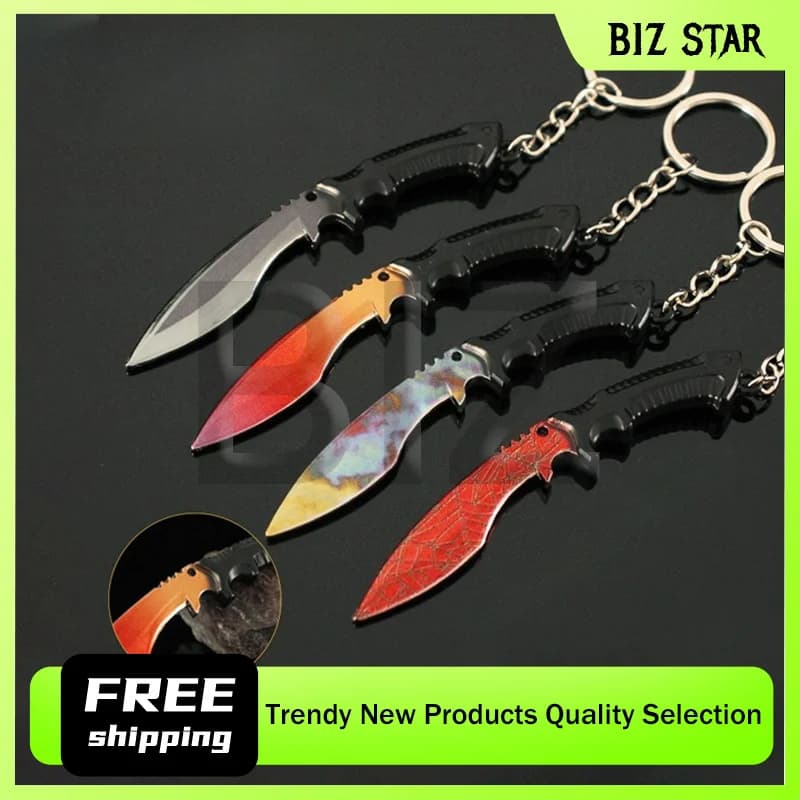 10 cm/3.93 pollici GO Gioco Mini Nepal Portachiavi Periferiche Pugnale Arma In Metallo Modello Foresta Boreal Ciondolo Scatola-coltello Aperto Ragazzo giocattolo Regali