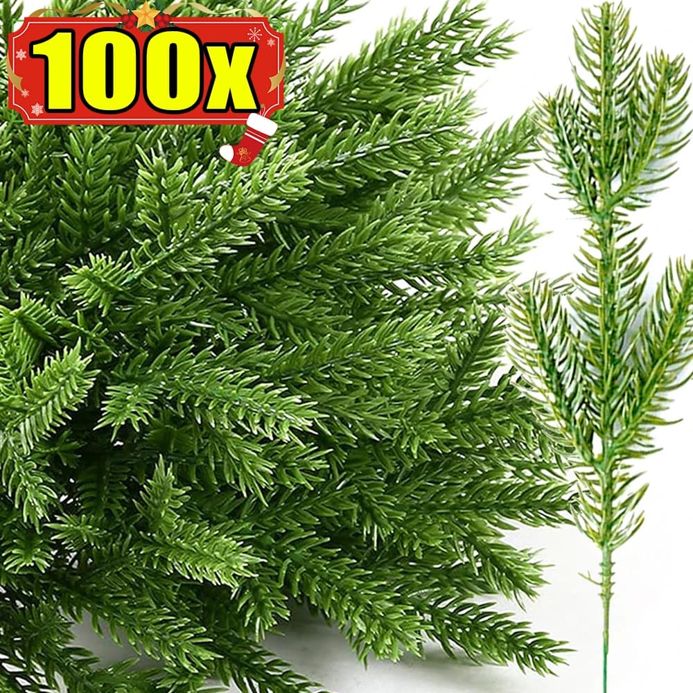 Artificial Christmas Pine Rams, Faux Green Leaves, Fai-da-Te Garlands Decorations, Candy Boxes, Party Bouquet