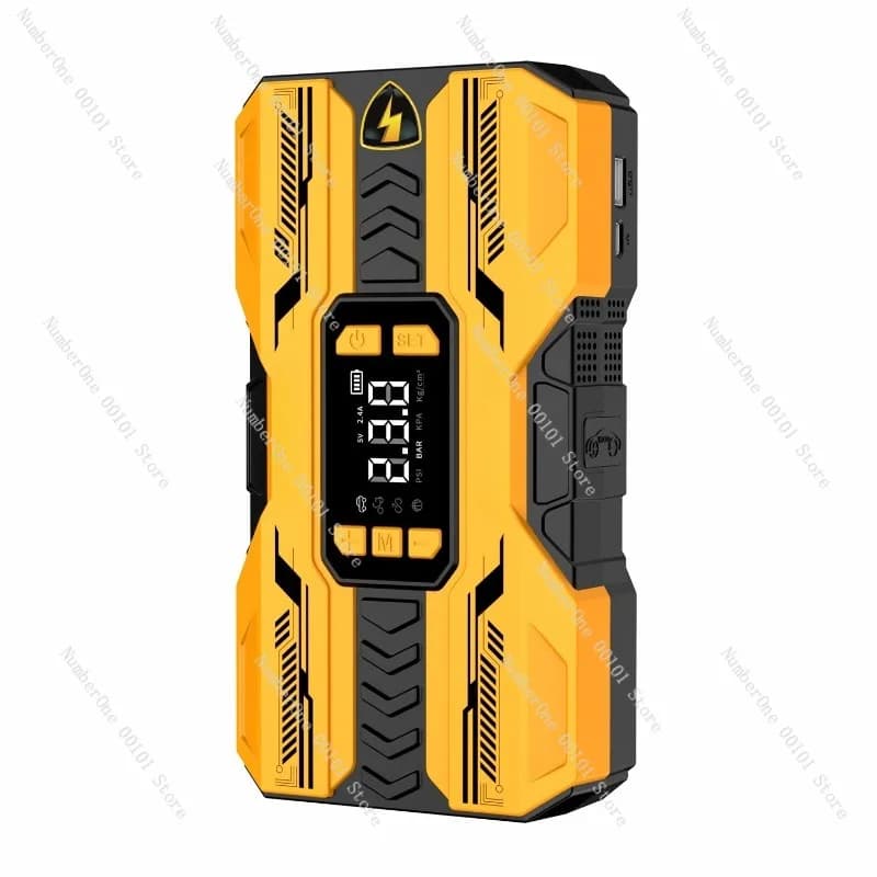 Avviatore di Emergenza Portatile 12V per Auto, Power Bank, Compressore d'Aria, Luce LED di Emergenza, 3 in 1, Booster per Batteria Veicolo, Avviatore Motore Auto