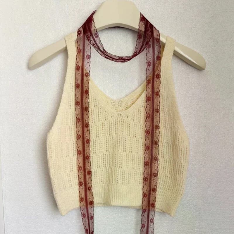 Sciarpa Lunga e Stretta Y2K da Donna, Nera, in Seta, Tinta Unita, Nastro per Borsa, Fasce per Capelli, Choker, Sciarpa Floreale in Pizzo