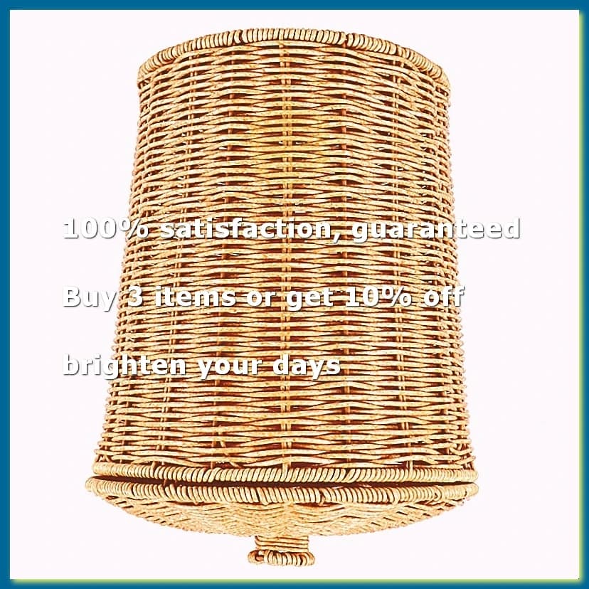 Woven Basket Trash Can Round Rattan Waste Basket with Lid Planter Storage Baskets Wicker Wastebasket Garbage Bin