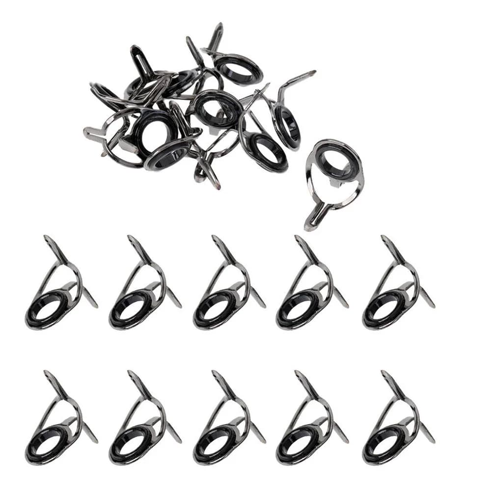 6 # -30 # Guide per gli occhi Accessori per la pesca Kit di riparazione della linea Anelli per gli occhi Guide per canne da pesca in acciaio inossidabile Suggerimenti Anello circolare