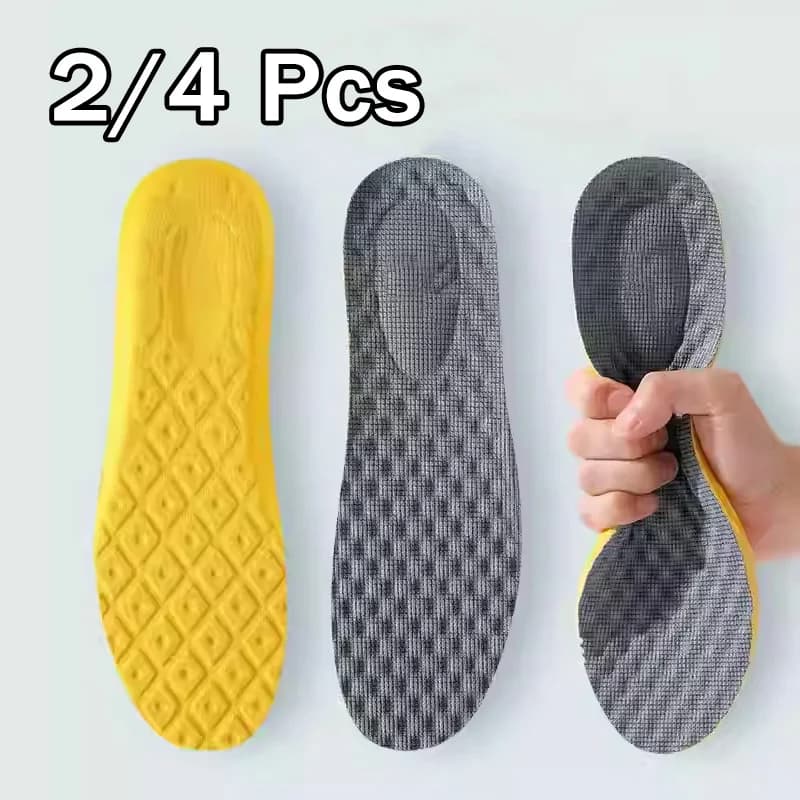 2/4 Pezzi Solette Ortopediche per Arco Plantare, Inserti Morbidi in Lattice per Sneakers - Cuscinetti in Memory Foam per Scarpe Sportive - Unisex