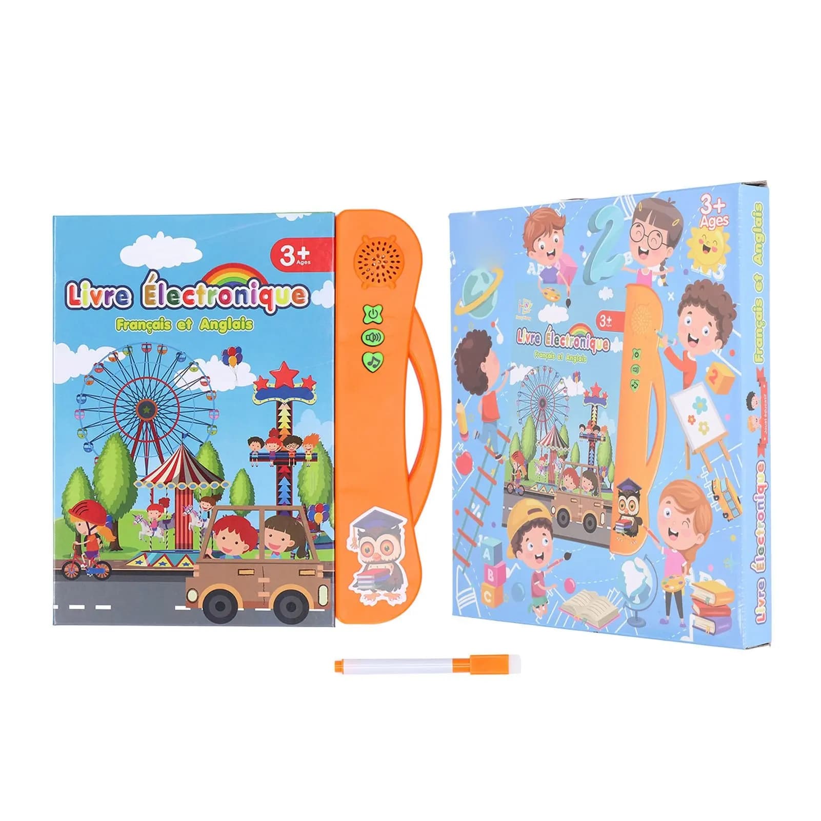 French Sound Book Children English Read Music Interactive Learning Book Educational Toy Birthday Gift