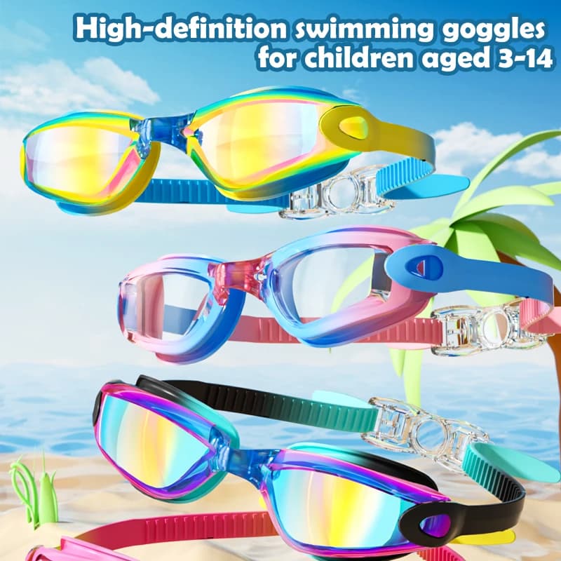 Swimwear for children from 3 to 14 years: HD, waterproof, anti-fog with UV protection, suitable for boys and girls