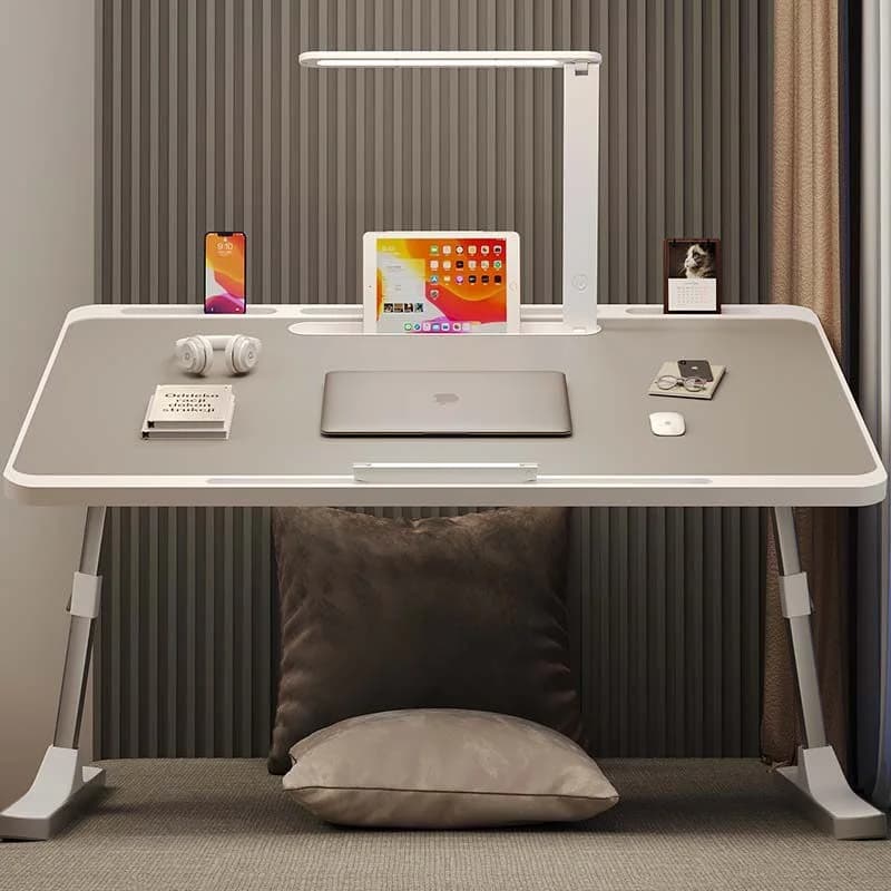 #Small Foldable Height Adjustable Desk Lamp Bed Table for Student Writing Bay Window Dormitory Mobile Use