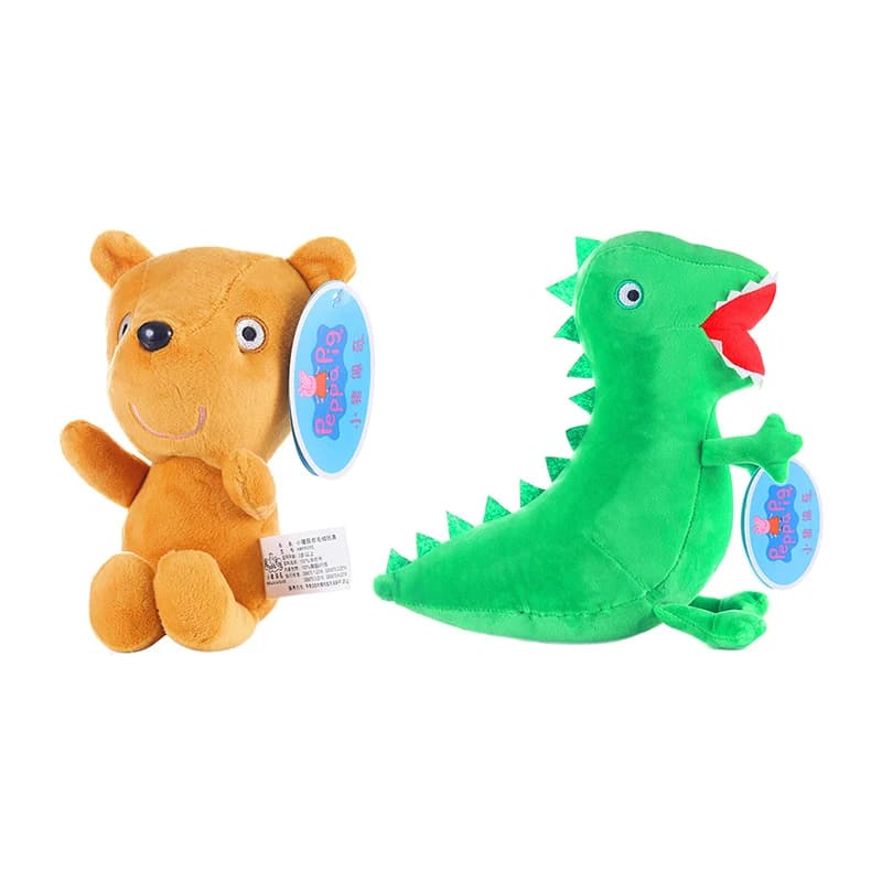 Peppa Pig Peluche Maiale Giocattoli Per Bambini Di Alta Qualità 19 CENTIMETRI Animale Domestico Dinosauro Teddy Bear Morbido Farcito Anime Figura Bambola Regali Di Compleanno Per Bambini