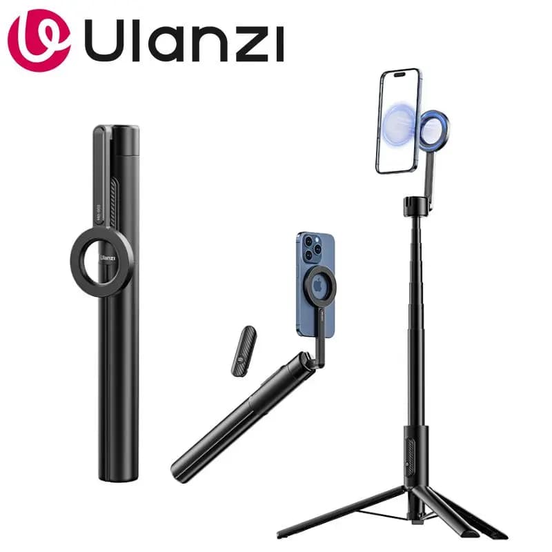 Ulanzi MG-002 Magnetic Auction for Selfie and Treppiede, Extensible up to 1,64m with 7 Sections, MagSafe Support for iPhone, Ideal for Vlog and Live Streaming