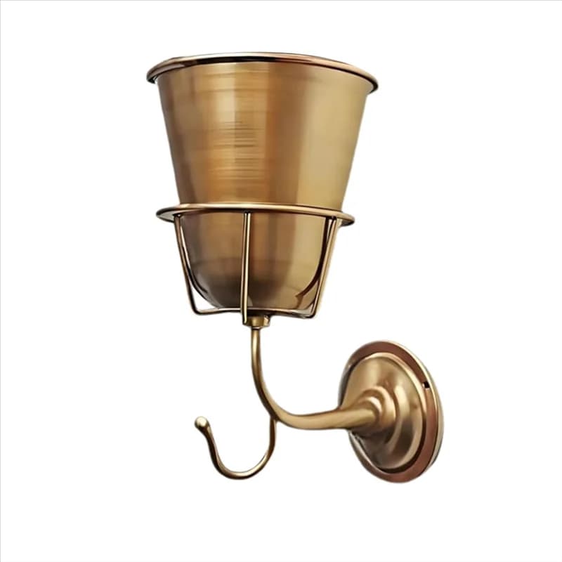 A26F-Wallboard with Iron Wall Planter with versatile support for indoor/outdoor plants with hook suitable for living or artificial flow
