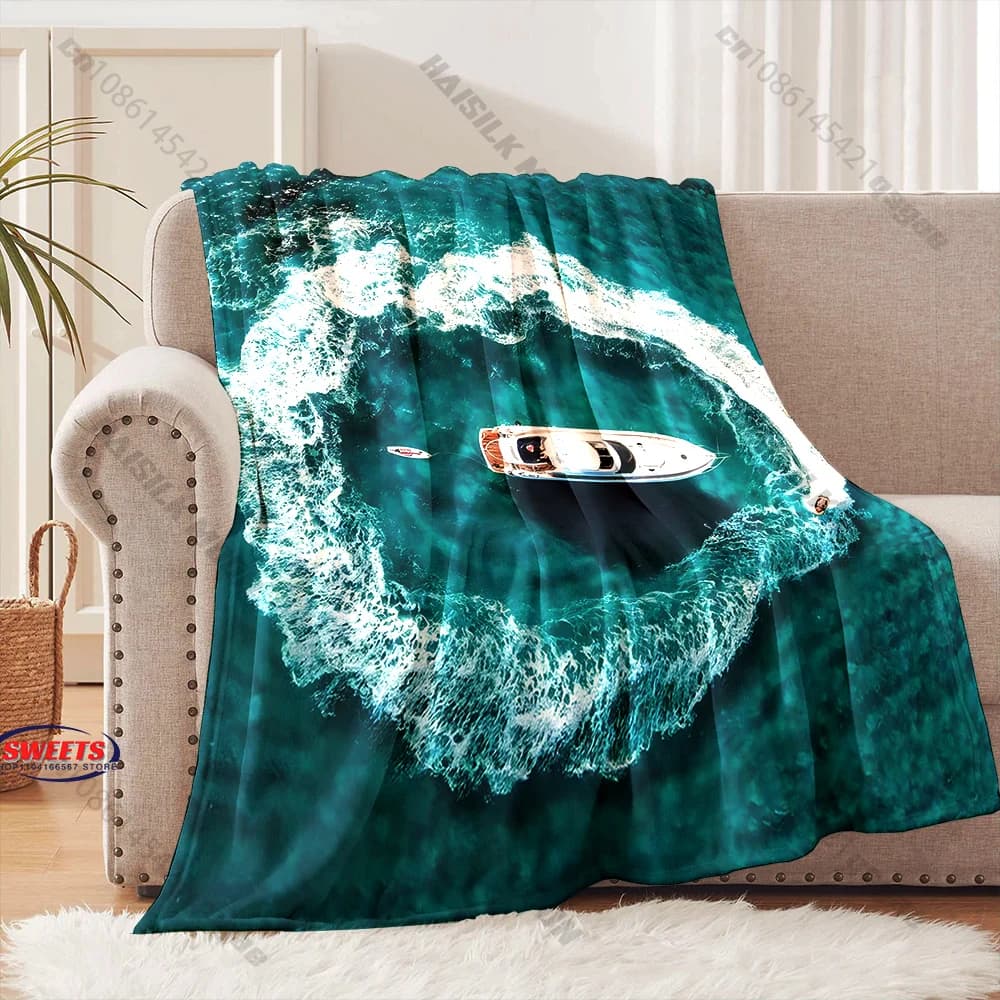 Coperta a tema Ocean Adventure, disponibile in diverse misure, per bambini e adulti, ideale per la camera da letto, il soggiorno o come decorazione per il divano, un regalo raffinato.