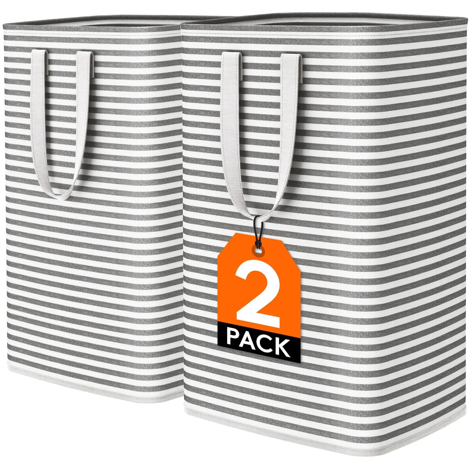 Linen basket Large Foldable Bed linen basket, independent waterproof dress basket with easy to carry handles