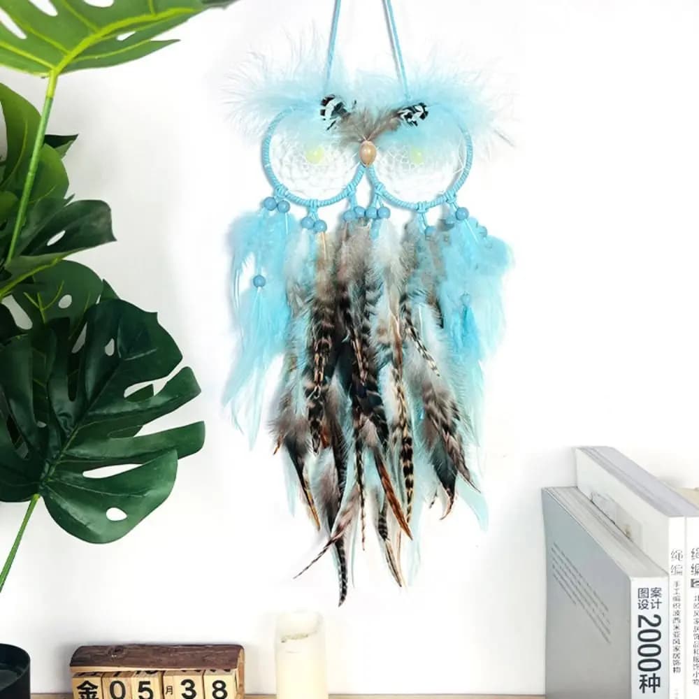 Handmade Owl Dream Catcher Net Creative Exquisite Smart Bird Dreamcatcher Funny Colorful Wall Hanging Pendant Living Room