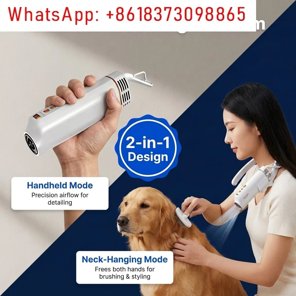 Negative ion smart dog hair dryer silent three-speed low noise professional hair dryer