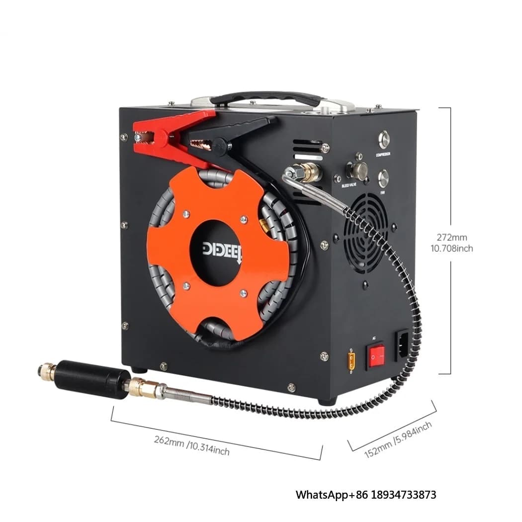 Compressore d'aria per veicoli ad alta pressione da 300 bar, gonfiatore per pneumatici portatile senza olio da 350 W per SUV per camion auto con arresto automatico