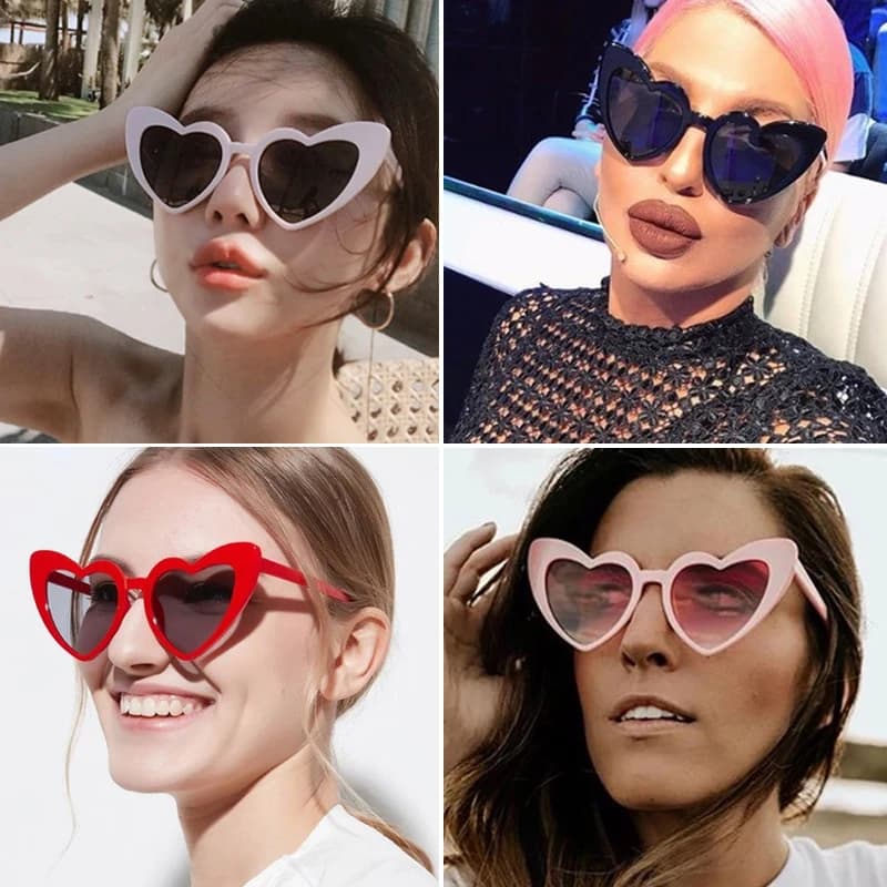 Occhiali da vista con effetti a forma di cuore alla moda da donna Guarda le luci cambiano in forma di cuore di notte Occhiali da difrazione Occhiali da sole femminili