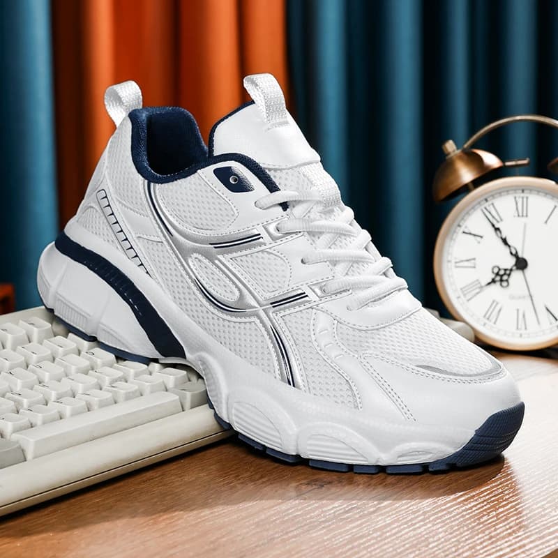 Fashionable men's casual sneakers, versatile and breathable running shoes for outdoor walks, light and comfortable sports shoes for the gym