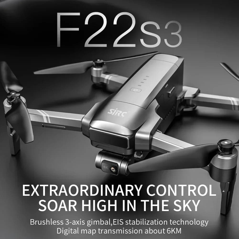 2024 SJRC F22S3 PRO Drone 3-Axis Gimbal EIS Professionale 4K HD Macchina Fotografica GPS 5G WiFi FPV Brushless Quadcopter RC Pieghevole Dron Giocattolo