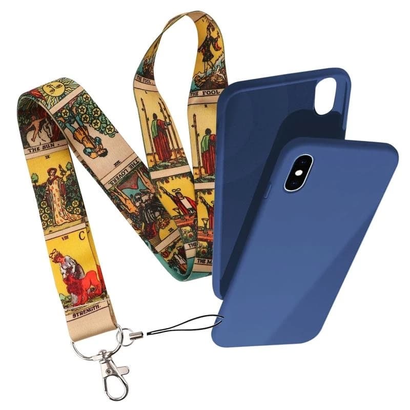 Q39B Tarot Card Print for Key Lanyard Neck Strap for w/ Quick Release Buckle Badge