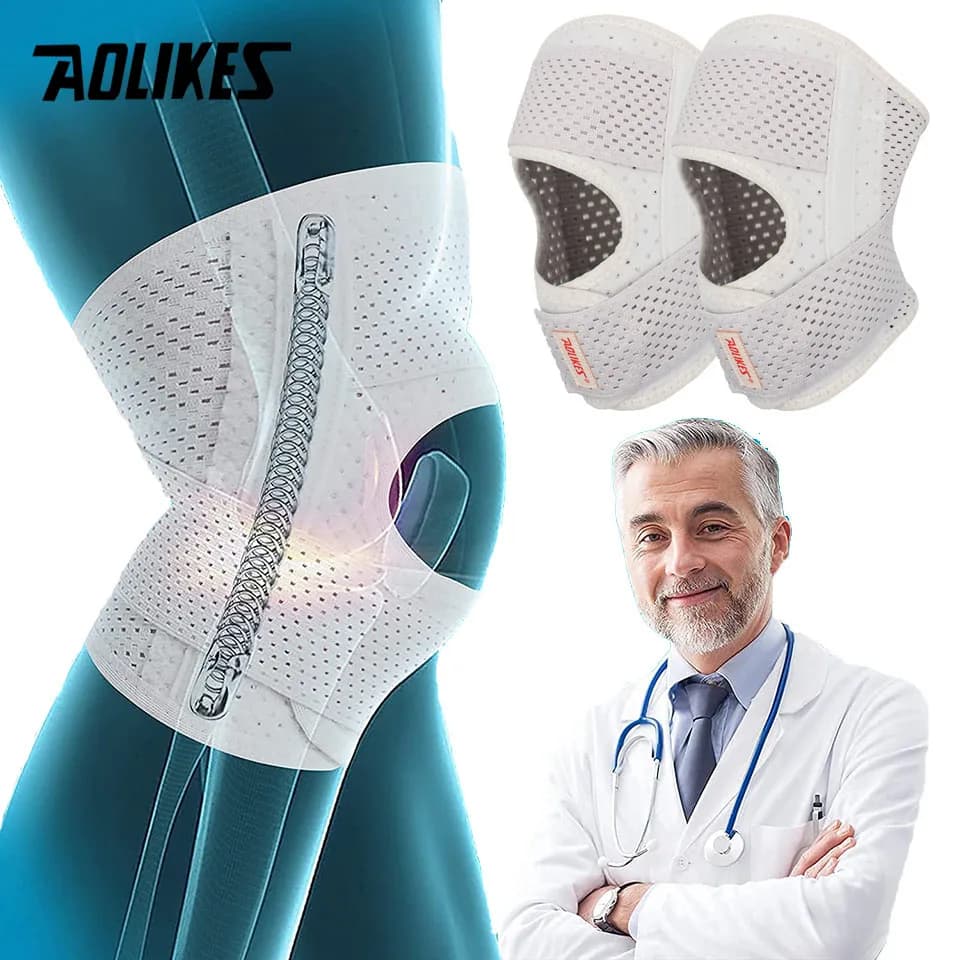 AOLIKES 1 paio di supporto per ginocchio cintura per Patella nastro elastico per fasciatura cinturino sportivo ginocchiere fascia protettiva per ginocchiera calcio