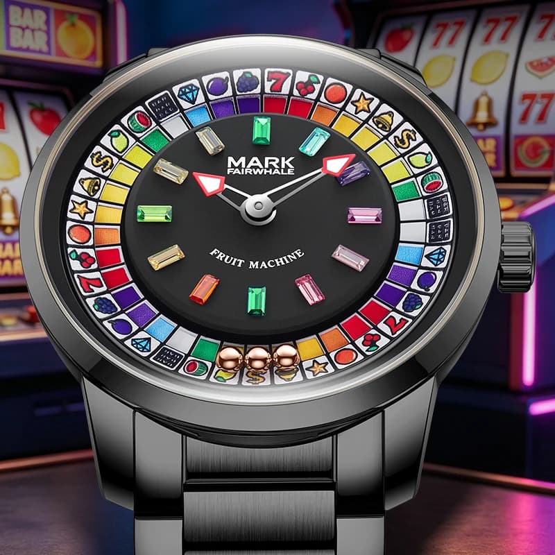 Mark Fairwhale Original 2026 New Watch For Men Luxury Waterproof Quartz Clock Man Fashion Fun Color Wheel Design Wristwatch