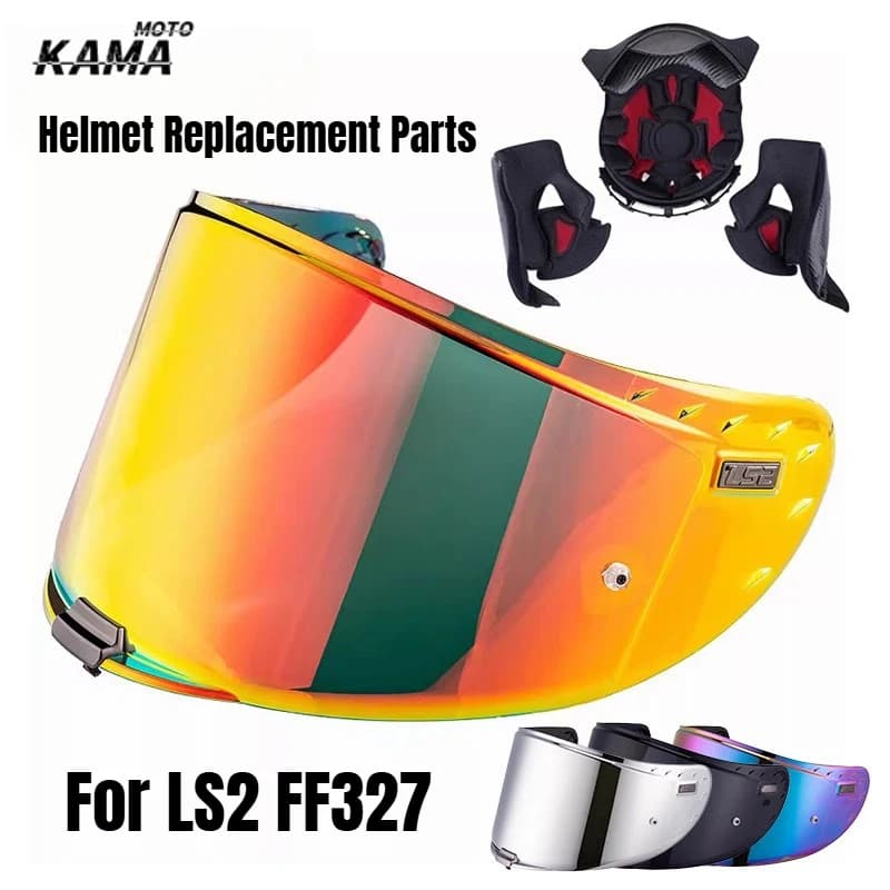 Rivestimento Originale per Casco LS2 FF327 Challenger, Fodera in Fibra di Carbonio per Casco Fuoristrada FF327, Accessori per Modifica Casco