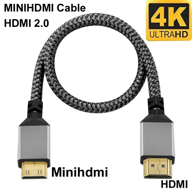 4K @ 60HZ Nylon Treccia HD Compatibile V2.0 HDMI A MINI HDMI MINIHDMI Estensione Maschio a Maschio Spina Cavo 1M/1.5M/2M/3M/5M/10m hdtv tv
